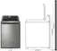 Left. LG - 5.5 Cu. Ft. High Efficiency Smart Top Load Washer with TurboWash3D - Graphite Steel.