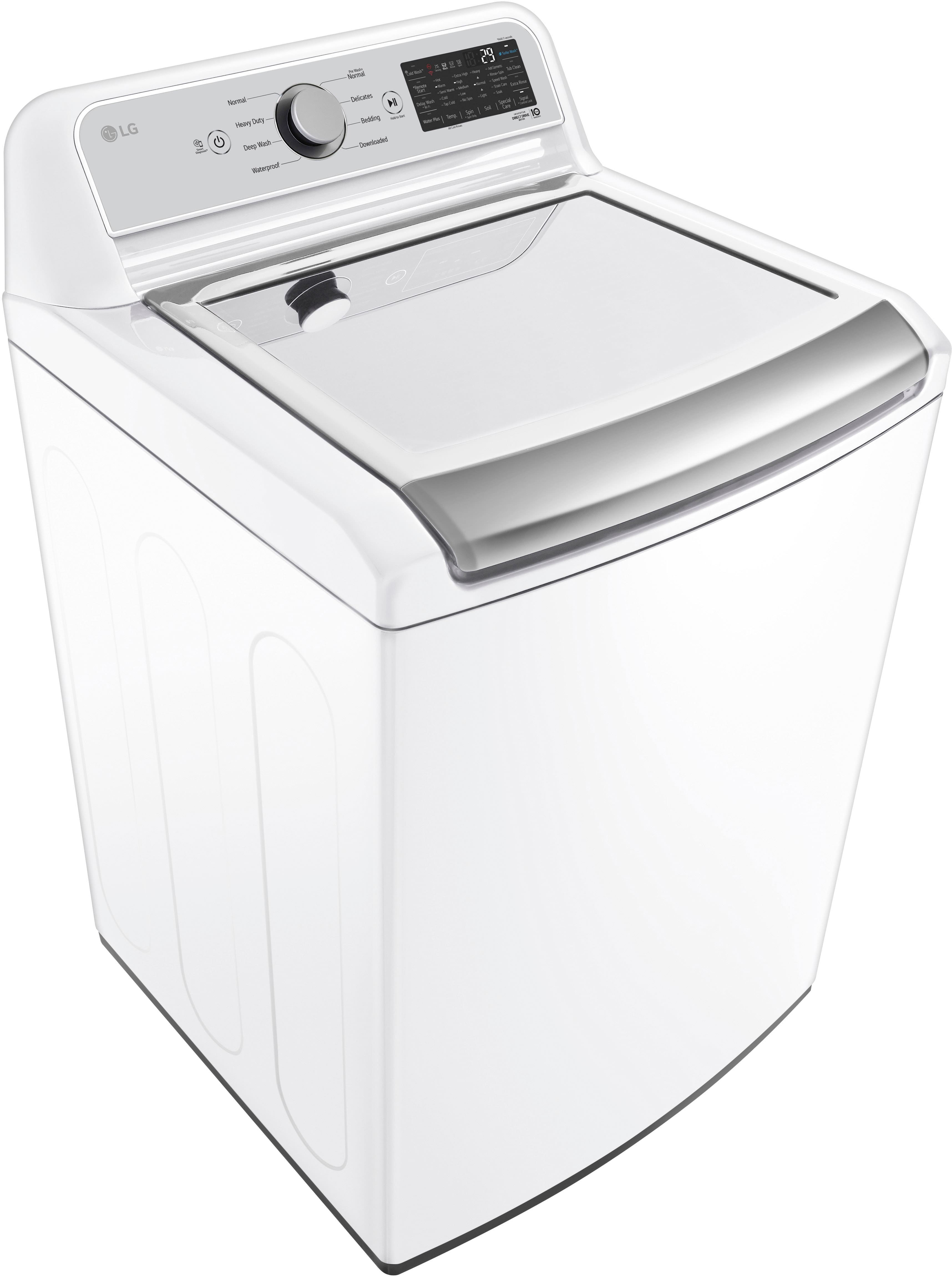 Alt View 21. LG - 5.5 Cu. Ft. High Efficiency Smart Top Load Washer with TurboWash3D - White.