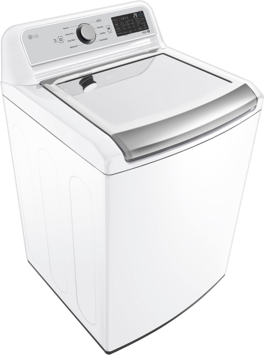 Zoom in on Alt View Zoom 18. LG - 5.5 Cu. Ft. High Efficiency Smart Top Load Washer with TurboWash3D - White.