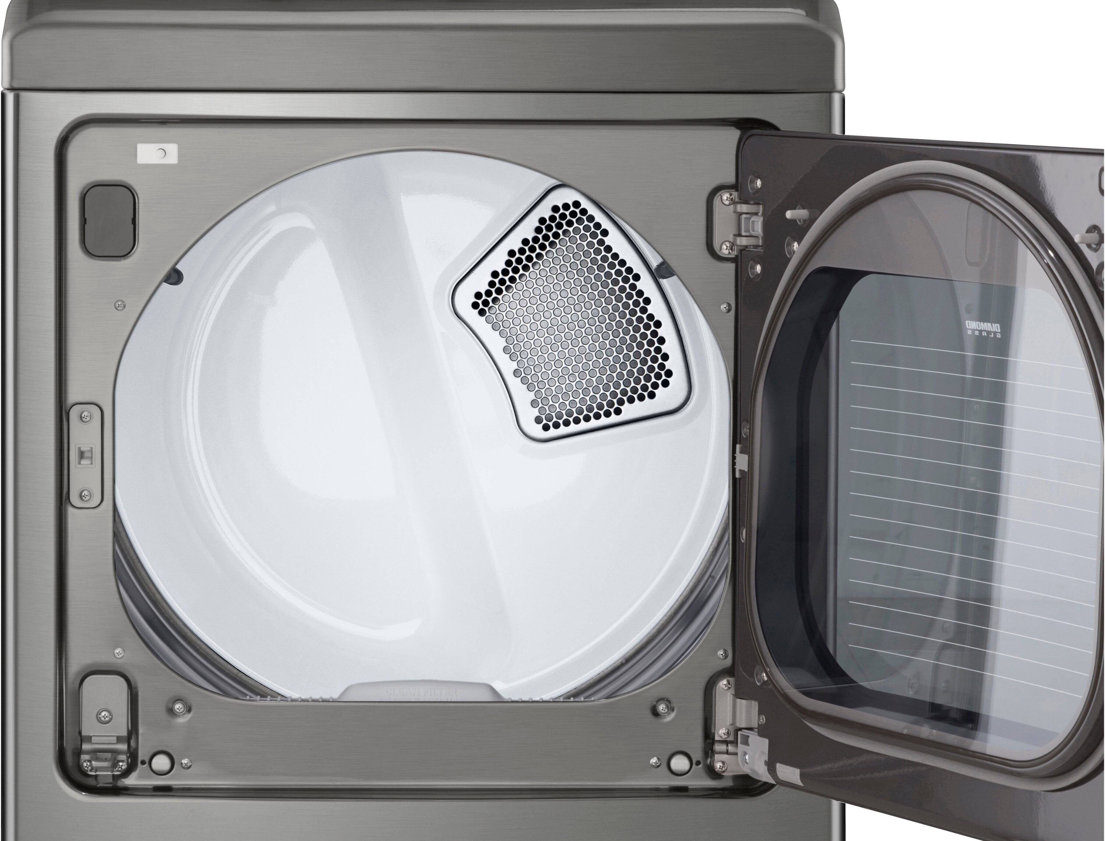 Alt View 14. LG - 7.3 Cu. Ft. Smart Electric Dryer with EasyLoad Door - Graphite Steel.