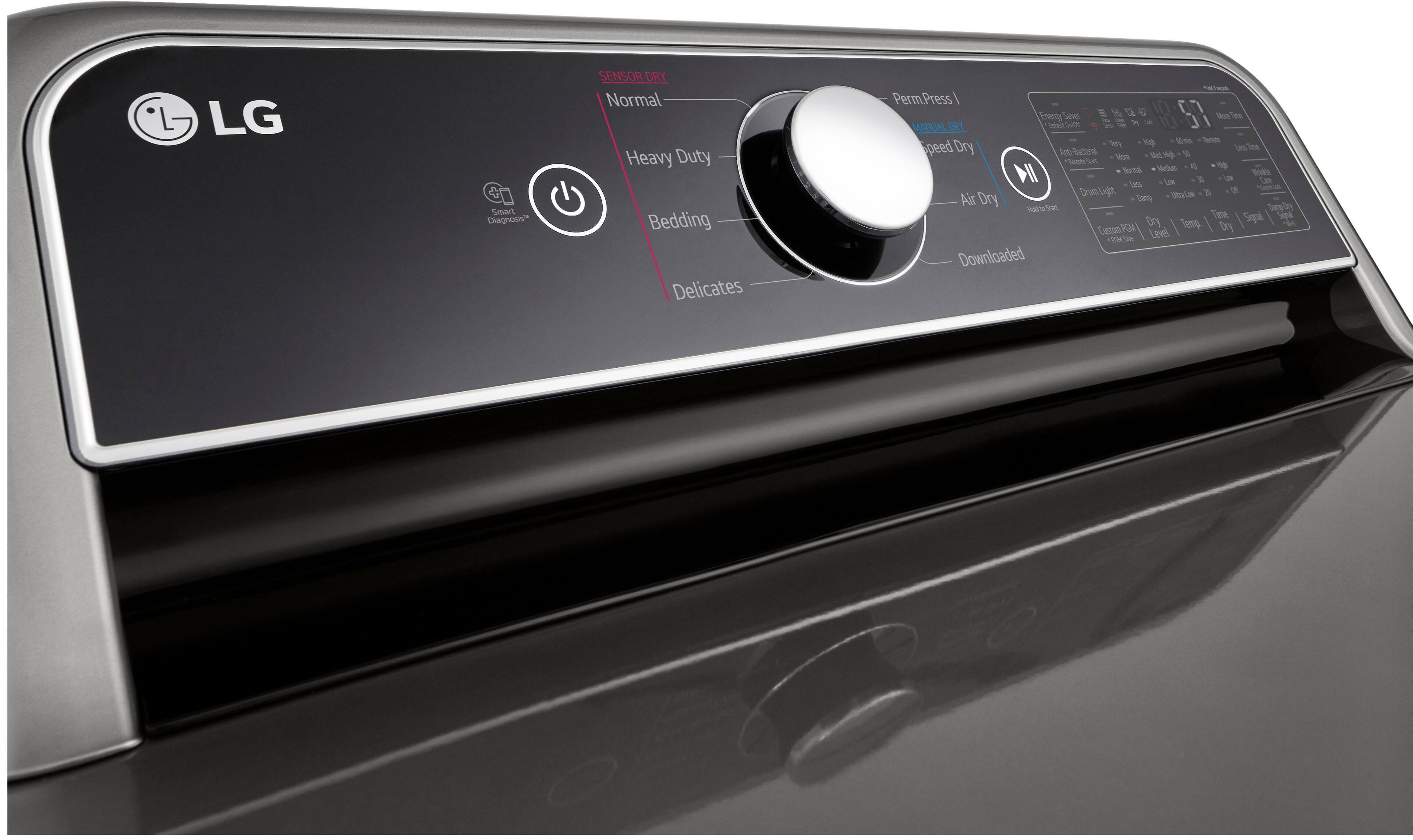 Alt View 17. LG - 7.3 Cu. Ft. Smart Electric Dryer with EasyLoad Door - Graphite Steel.