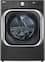 LG - 9.0 Cu. Ft. Stackable Smart Electric Dryer with Steam and Built-In Intelligence - Black Steel