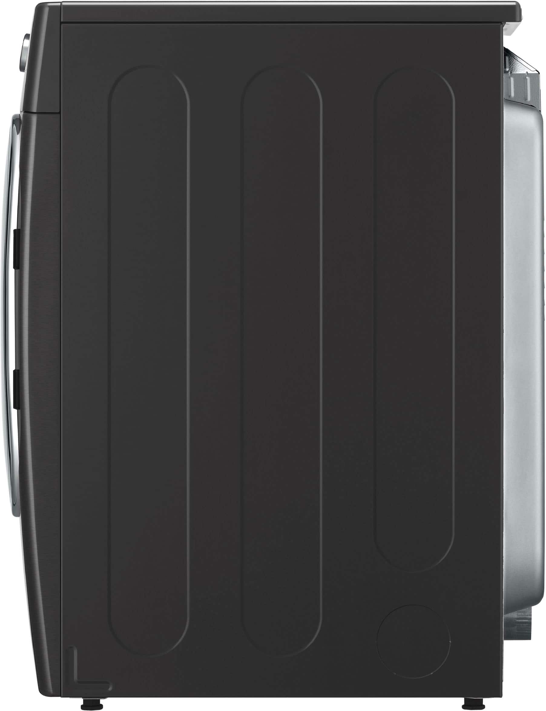 Alt View 11. LG - 9.0 Cu. Ft. Stackable Smart Electric Dryer with Steam and Built-In Intelligence - Black Steel.