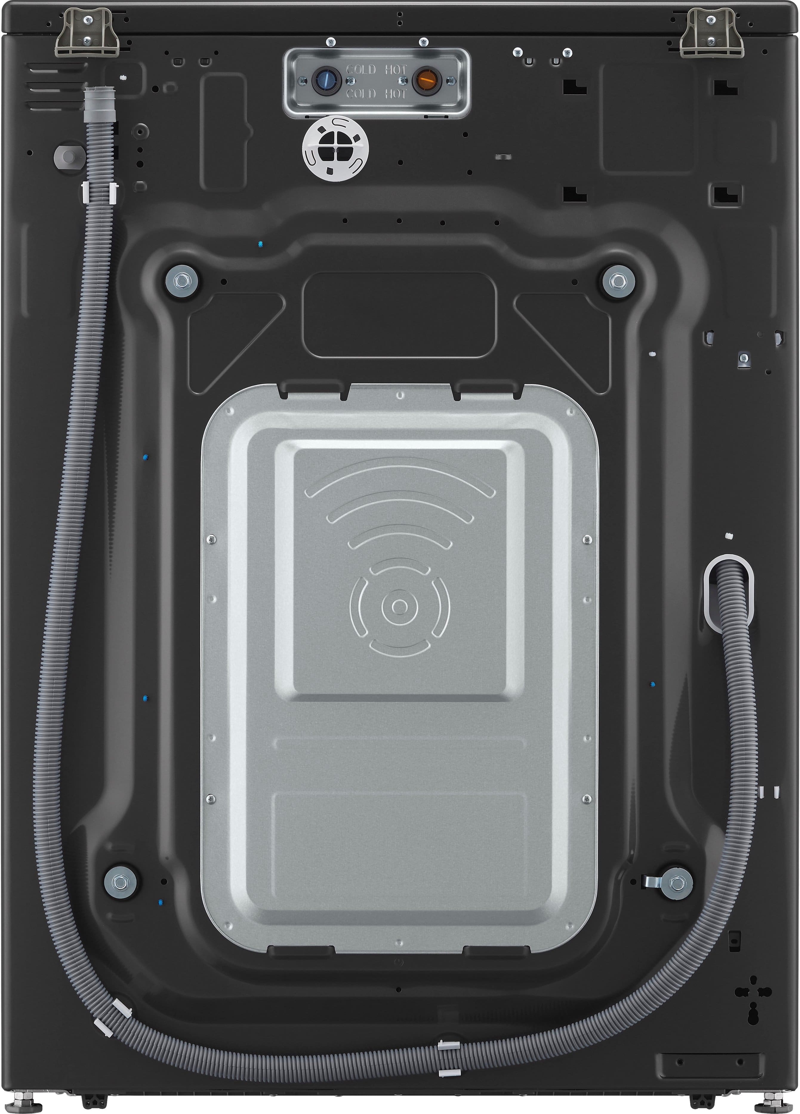 Alt View 20. LG - 5.2 Cu. Ft. High-Efficiency Stackable Smart Front Load Washer with Steam and TurboWash - Black Steel.