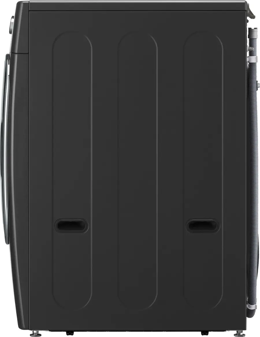 Alt View 17. LG - 5.2 Cu. Ft. High-Efficiency Stackable Smart Front Load Washer with Steam and TurboWash - Black Steel.