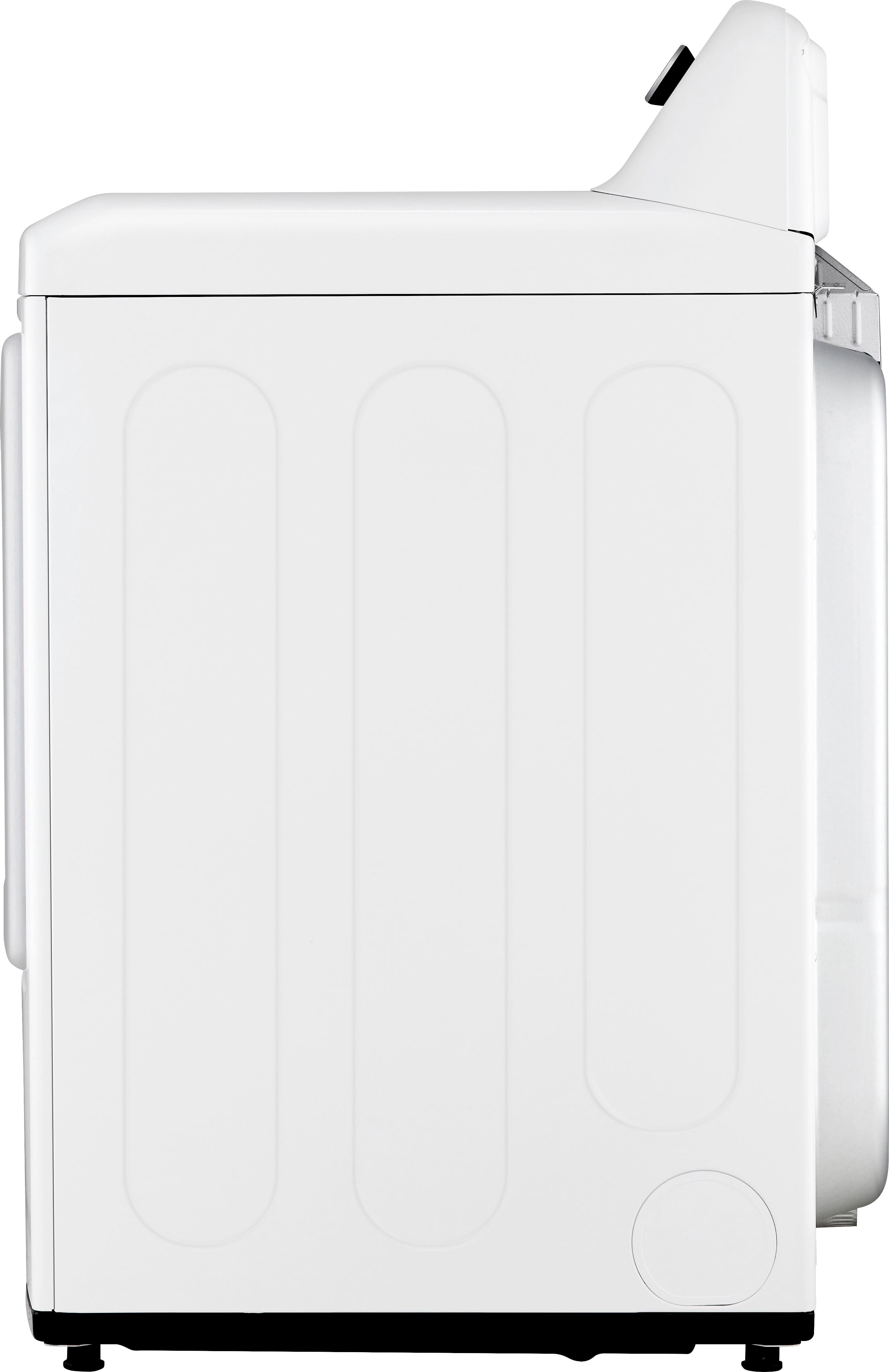 Angle View: LG - 7.3 Cu. Ft. Smart Gas Dryer with Steam and Sensor Dry - White