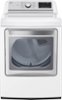 LG - 7.3 Cu. Ft. Smart Gas Dryer with Steam and Sensor Dry - White