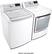Alt View 19. LG - 7.3 Cu. Ft. Smart Gas Dryer with Steam and Sensor Dry - White.