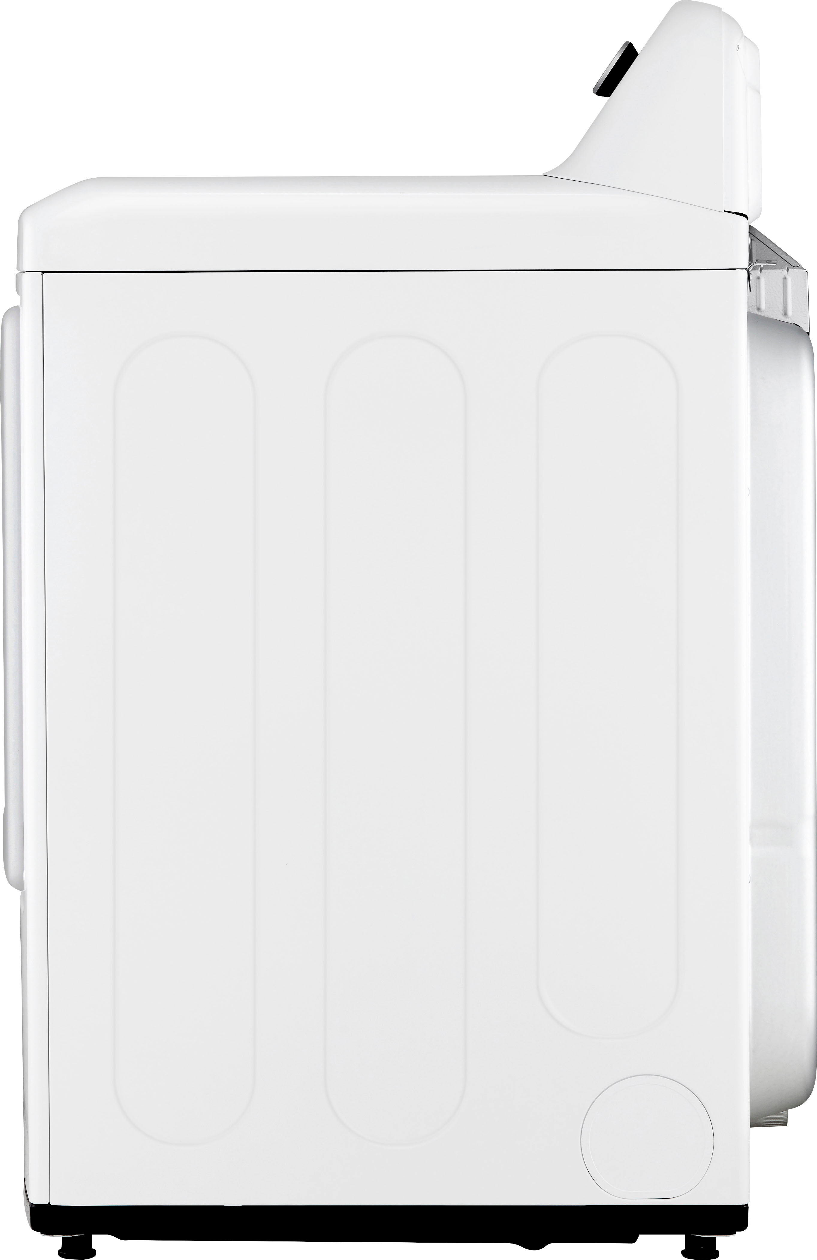 Angle View: LG - 7.3 Cu. Ft. Smart Electric Dryer with Steam and Sensor Dry - White
