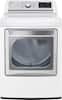 Front. LG - 7.3 Cu. Ft. Smart Electric Dryer with Steam and Sensor Dry - White.