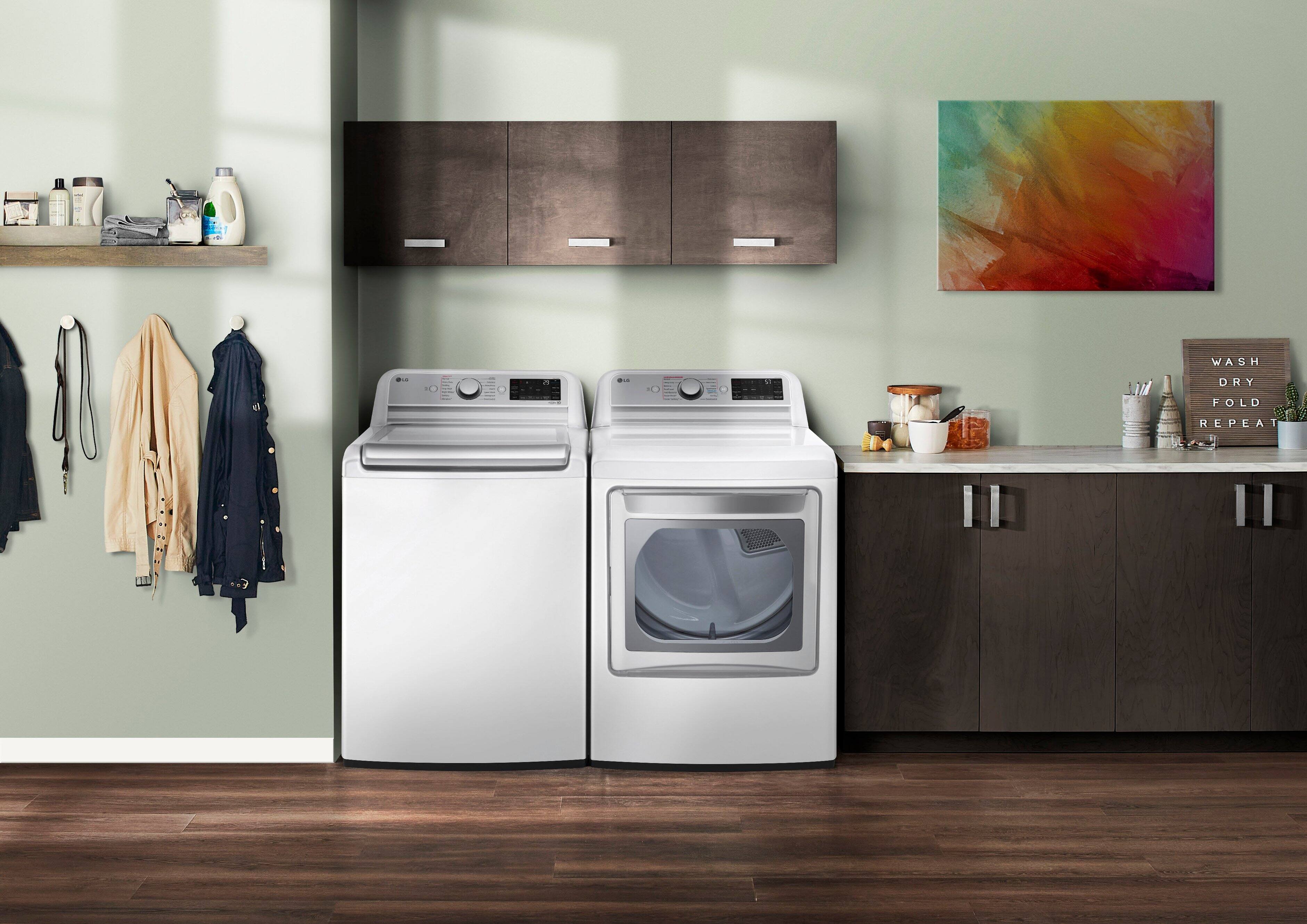 Alt View 21. LG - 7.3 Cu. Ft. Smart Electric Dryer with Steam and Sensor Dry - White.