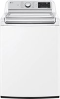 LG - 5.5 Cu. Ft. High-Efficiency Smart Top-Load Washer with Steam and TurboWash3D Technology - White - Front_Zoom
