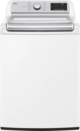LG - 5.5 Cu. Ft. High-Efficiency Smart Top Load Washer with Steam and TurboWash3D Technology - White