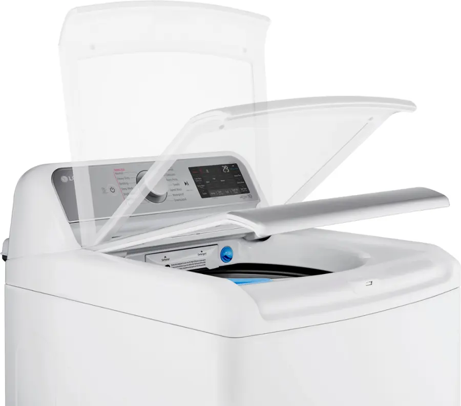 Alt View 22. LG - 5.5 Cu. Ft. High-Efficiency Smart Top Load Washer with Steam and TurboWash3D Technology - White.