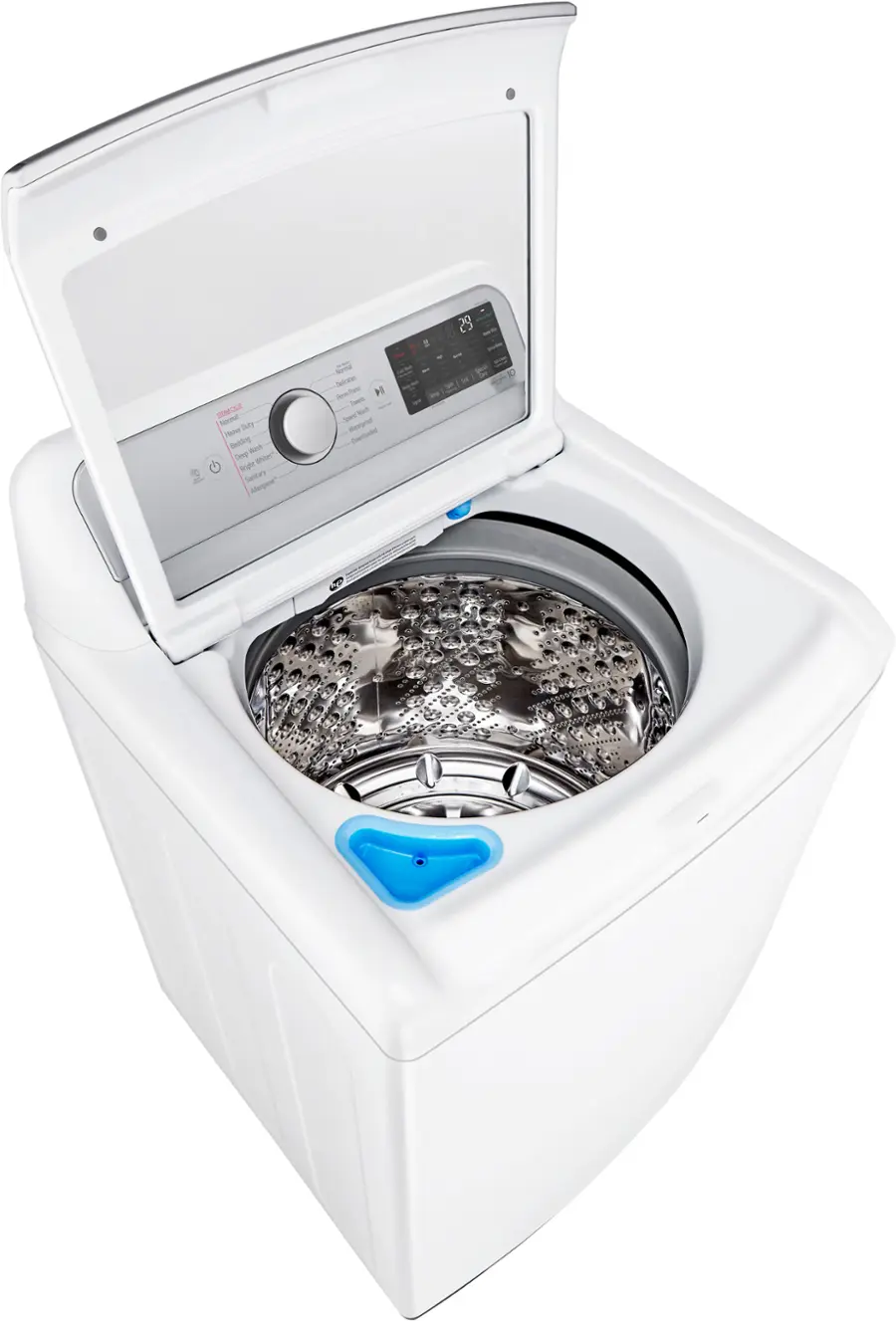 Alt View 23. LG - 5.5 Cu. Ft. High-Efficiency Smart Top Load Washer with Steam and TurboWash3D Technology - White.