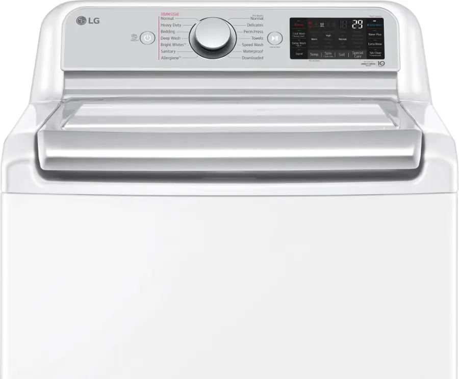 Alt View 12. LG - 5.5 Cu. Ft. High-Efficiency Smart Top Load Washer with Steam and TurboWash3D Technology - White.