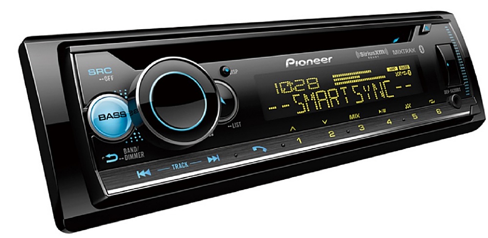 Angle View: Pioneer - In-dash-Pioneer Smart Sync App, Audio CD Receiver - Black