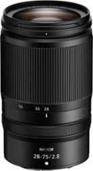 NIKKOR Z 28-75mm f/2.8 Standard Zoom Lens for Nikon Z Cameras - Black - Front_Zoom