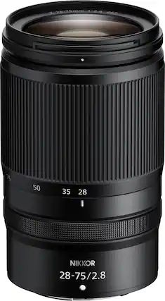 Front. Nikon - NIKKOR Z 28-75mm f/2.8 Standard Zoom Lens for Nikon Z Cameras - Black.