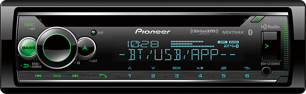 Angle View: CD receiver with Pioneer Smart Sync Compatibility - Black
