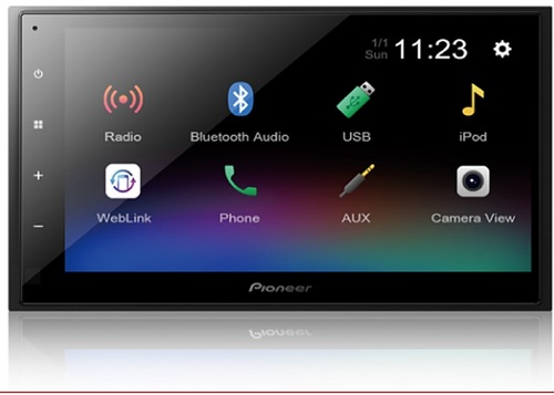 Pioneer - Double-DIN Digital Receiver with Bluetooth - Black