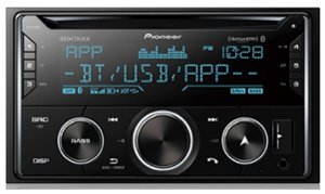 Pioneer - Double Din Bluetooth in-Dash Car Stereo Receiver - Black - Front_Zoom