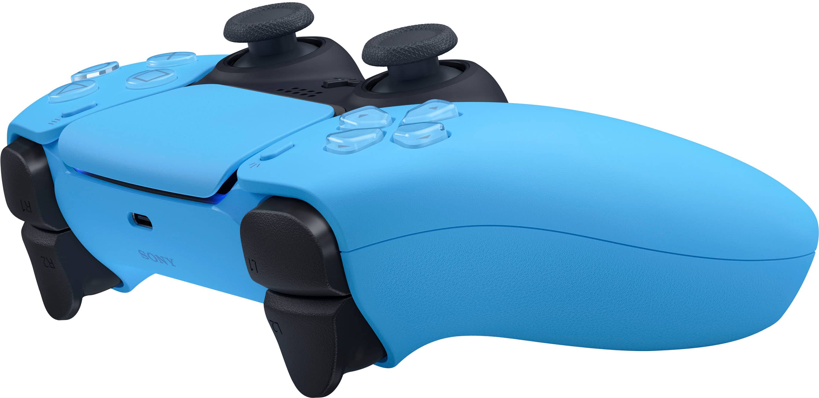 Left. Sony - PlayStation 5 - DualSense Wireless Controller - Starlight Blue.