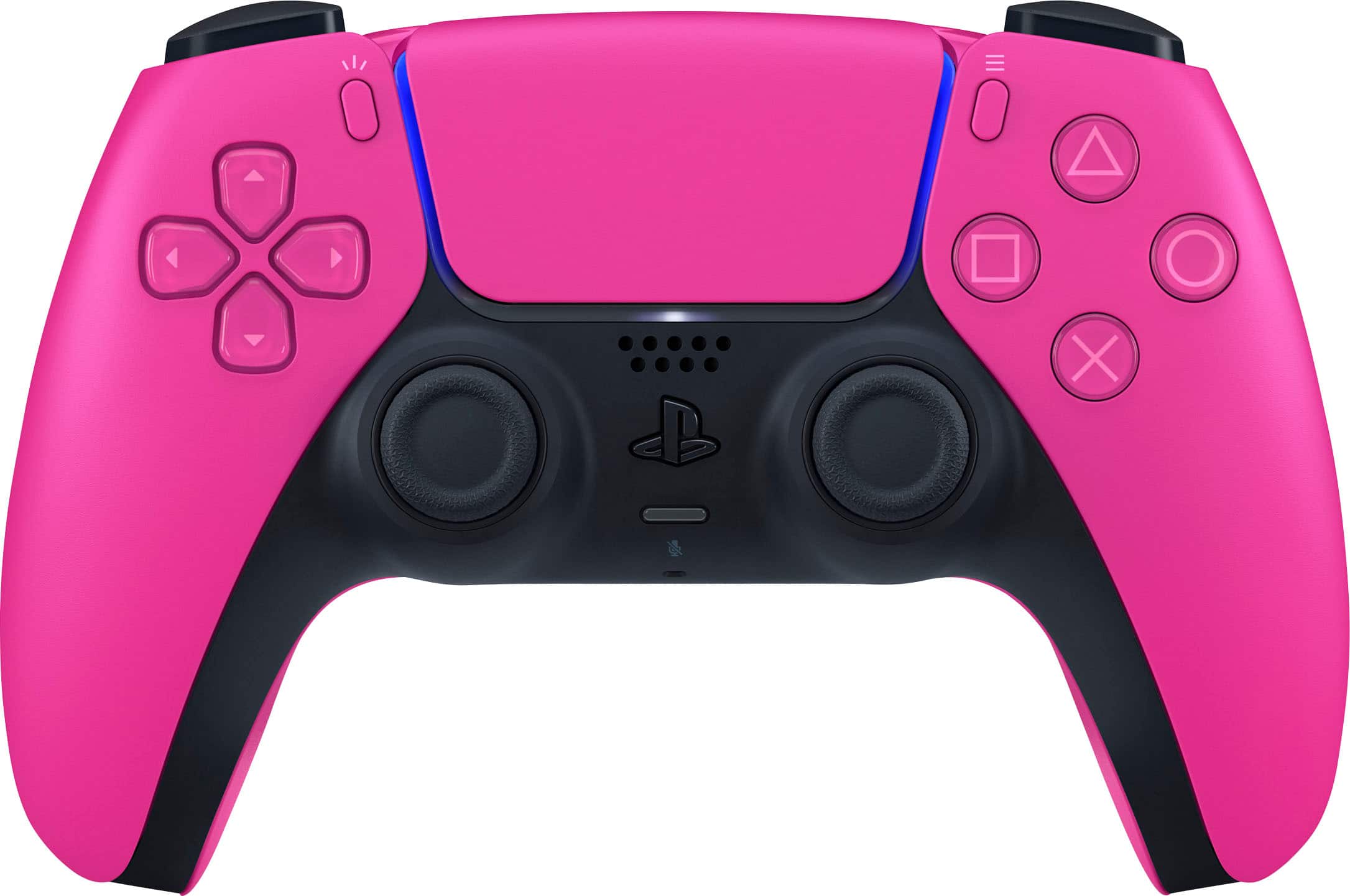 Front. Sony - PlayStation 5 - DualSense Wireless Controller - Nova Pink.