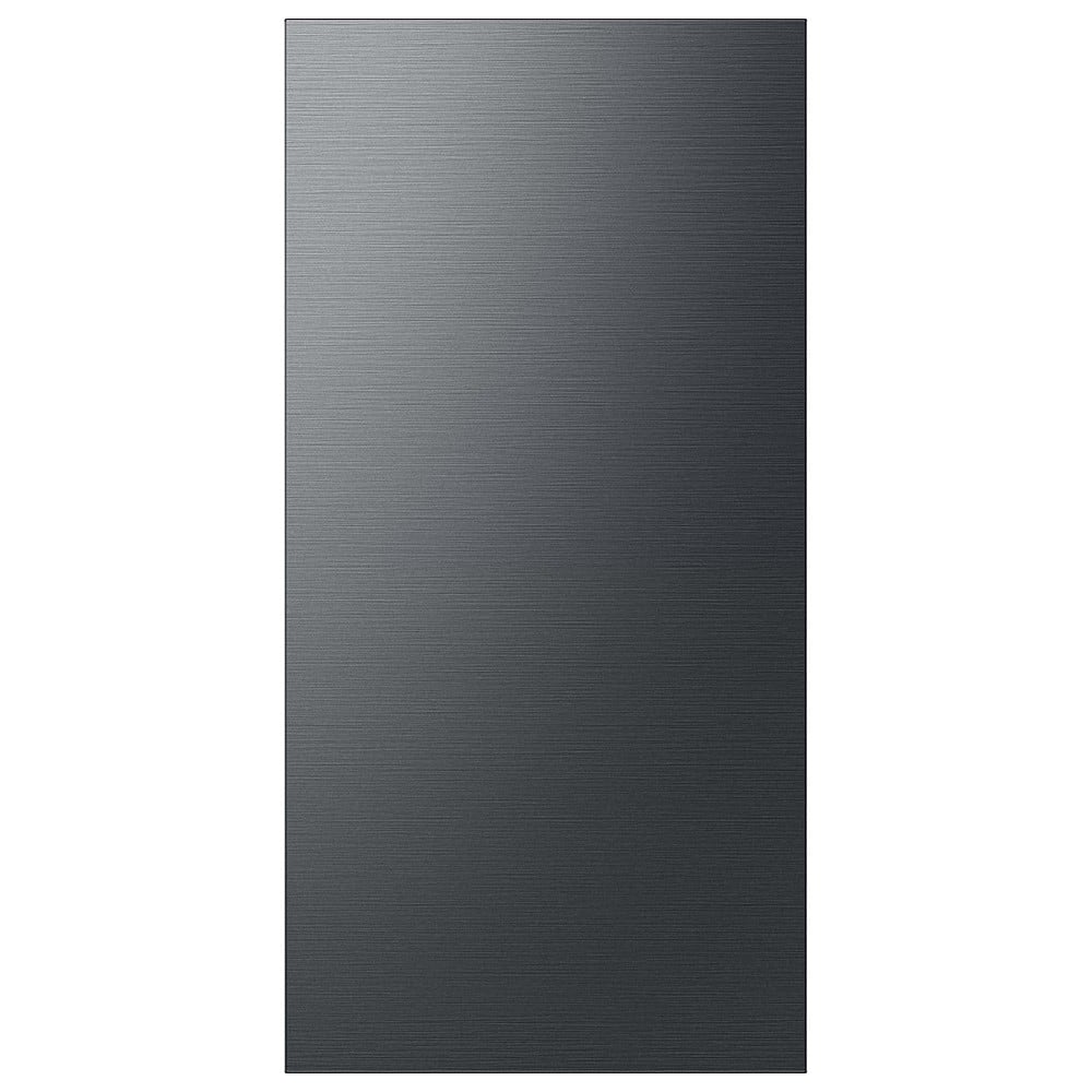 Front. Samsung - Bespoke 4-Door French Door Refrigerator Panel - Top Panel - Matte Black Steel.