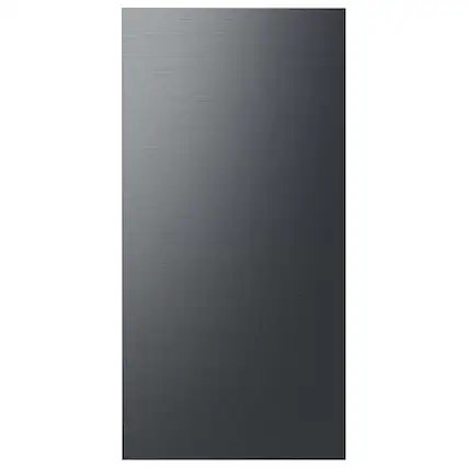 Front. Samsung - Bespoke 4-Door French Door Refrigerator Panel - Top Panel - Matte Black Steel.