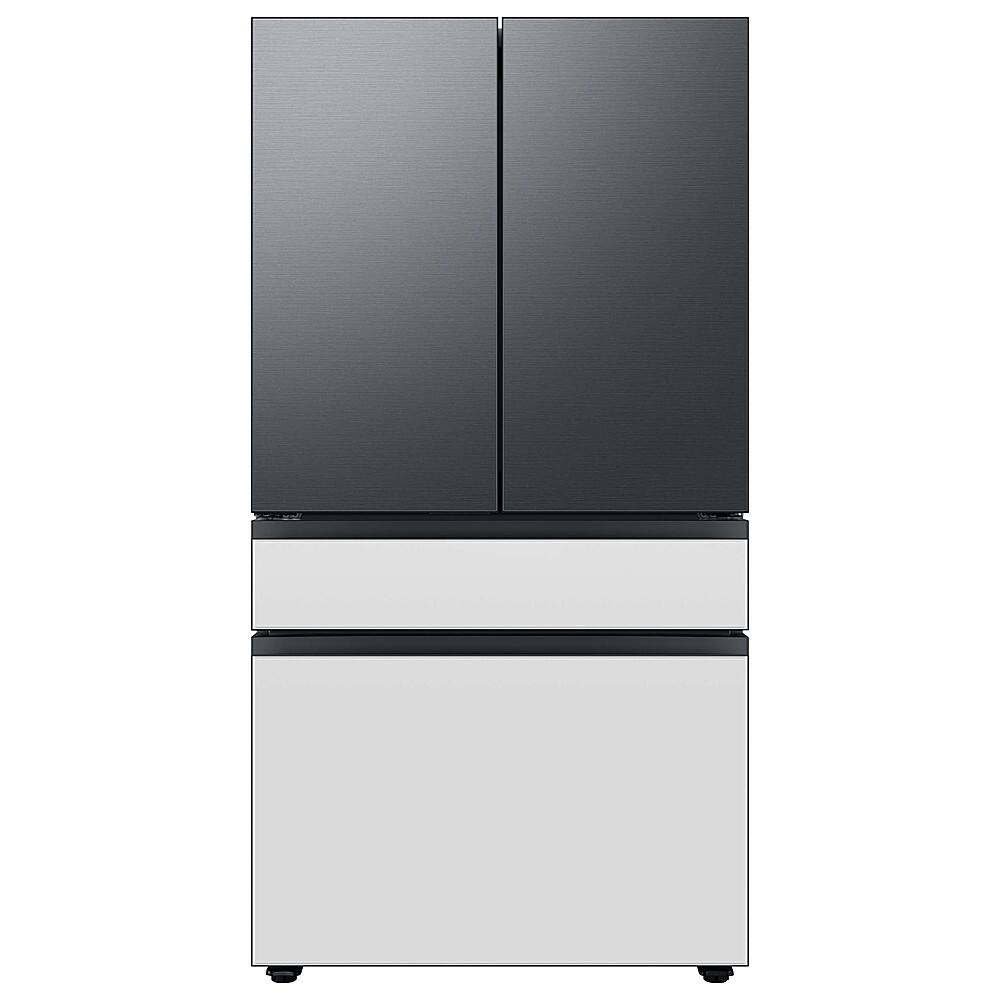 Alt View 11. Samsung - Bespoke 4-Door French Door Refrigerator Panel - Top Panel - Matte Black Steel.