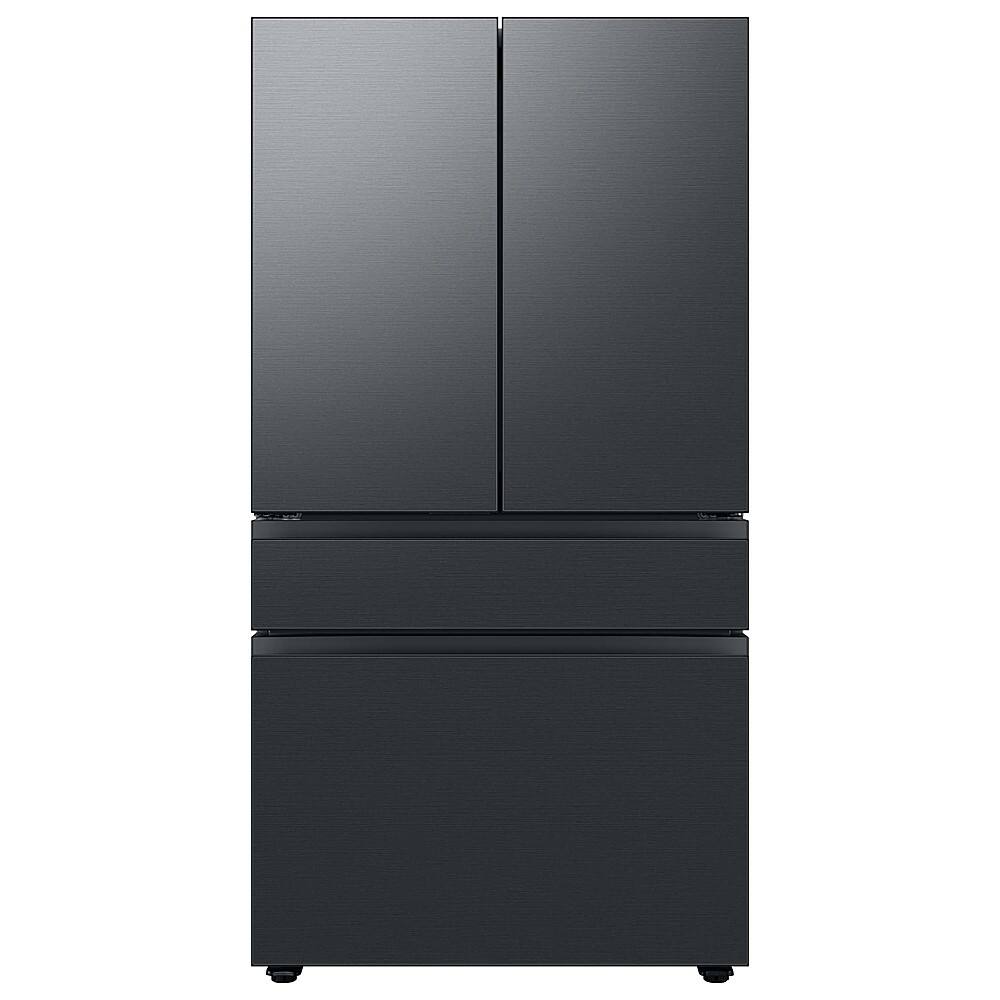Alt View 13. Samsung - Bespoke 4-Door French Door Refrigerator Panel - Top Panel - Matte Black Steel.