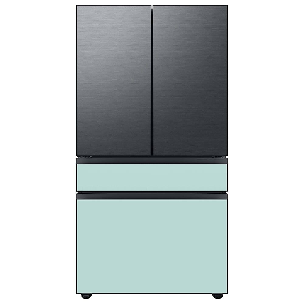 Alt View 16. Samsung - Bespoke 4-Door French Door Refrigerator Panel - Top Panel - Matte Black Steel.