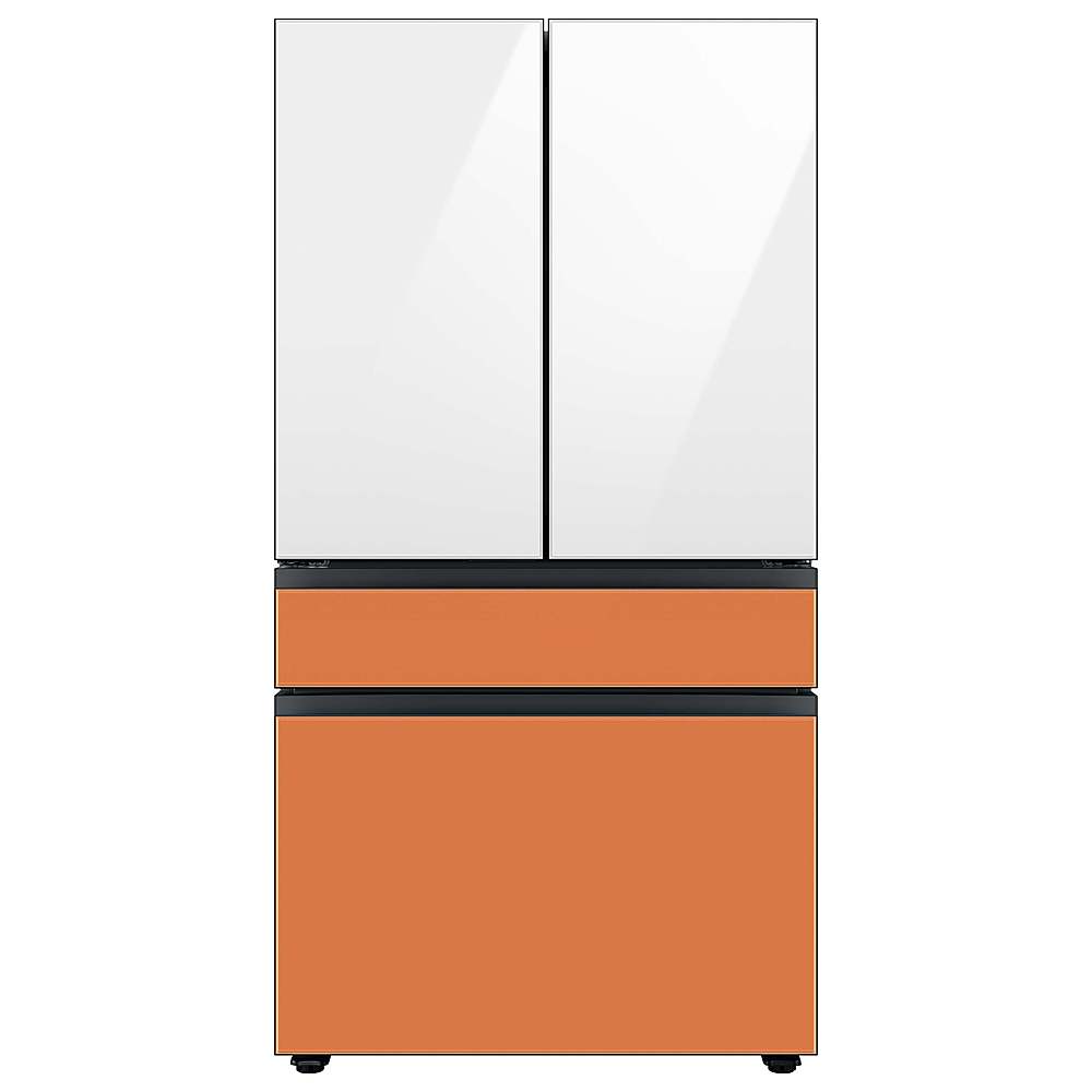 Alt View 11. Samsung - Bespoke 4-Door French Door Refrigerator panel - Bottom Panel - Clementine Glass.