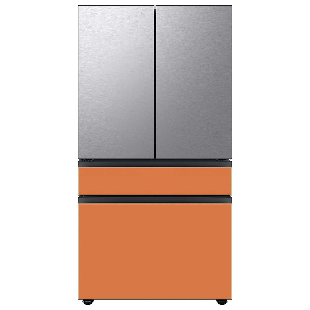Alt View 12. Samsung - Bespoke 4-Door French Door Refrigerator panel - Bottom Panel - Clementine Glass.