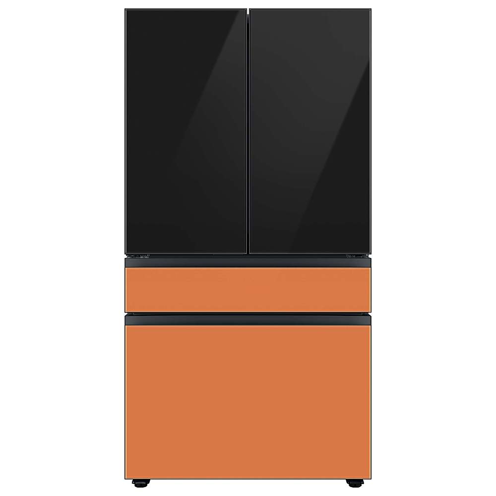 Alt View 15. Samsung - Bespoke 4-Door French Door Refrigerator panel - Bottom Panel - Clementine Glass.