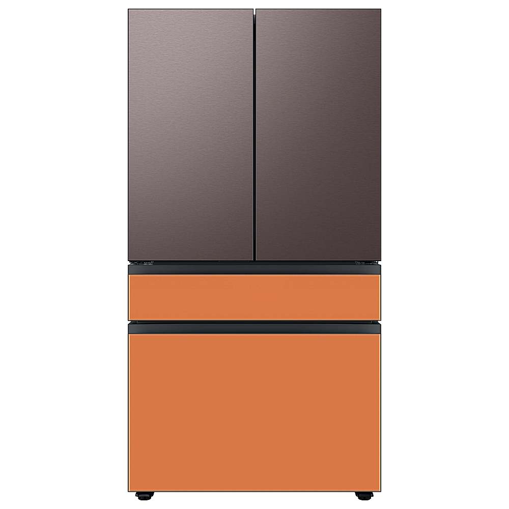 Alt View 18. Samsung - Bespoke 4-Door French Door Refrigerator panel - Bottom Panel - Clementine Glass.
