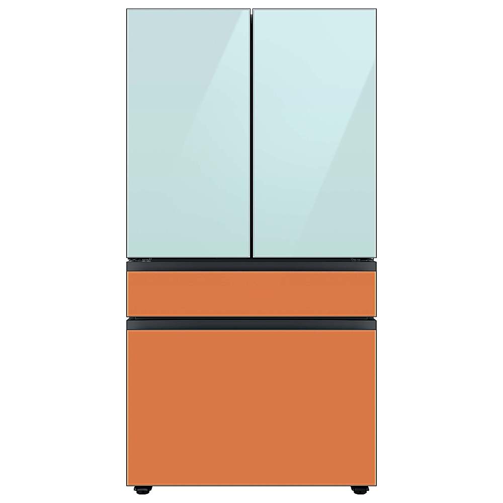 Alt View 19. Samsung - Bespoke 4-Door French Door Refrigerator panel - Bottom Panel - Clementine Glass.
