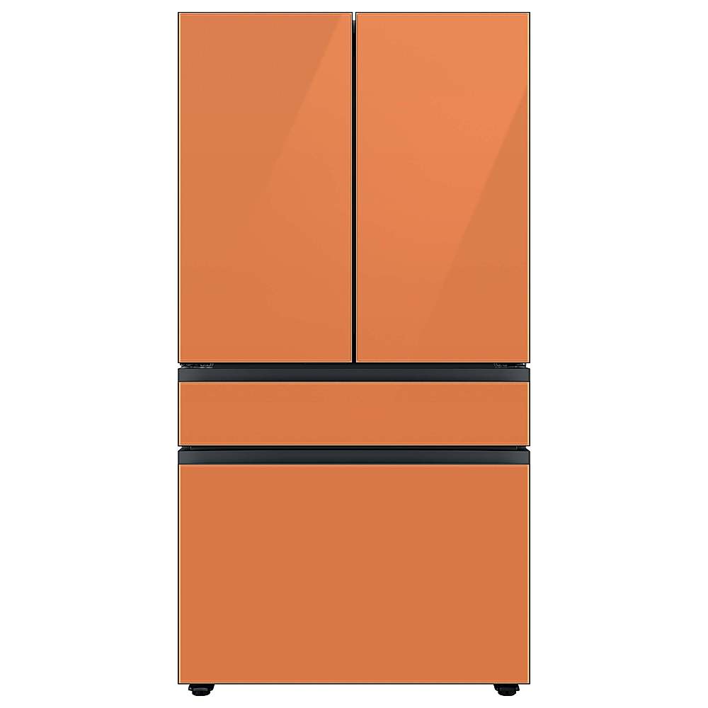 Alt View 20. Samsung - Bespoke 4-Door French Door Refrigerator panel - Bottom Panel - Clementine Glass.