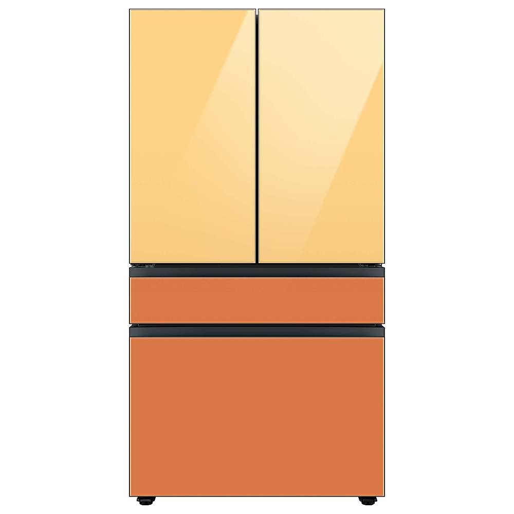 Alt View 21. Samsung - Bespoke 4-Door French Door Refrigerator panel - Bottom Panel - Clementine Glass.