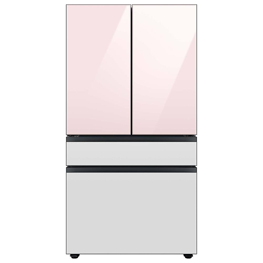 Alt View 21. Samsung - Bespoke 4-Door French Door Refrigerator panel - Bottom Panel - White Glass.