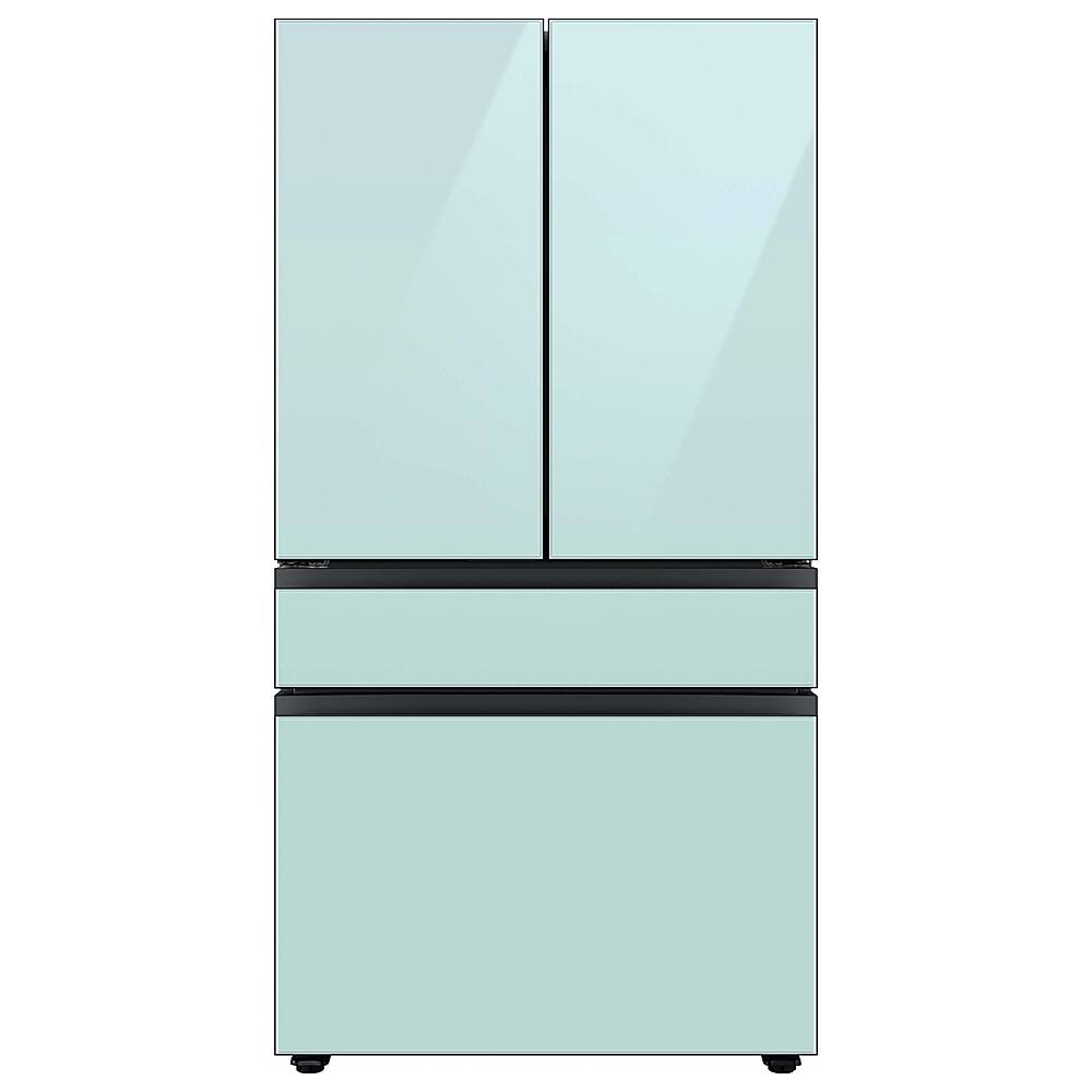 Alt View 16. Samsung - Bespoke 4-Door French Door Refrigerator Panel - Top Panel - Morning Blue Glass.