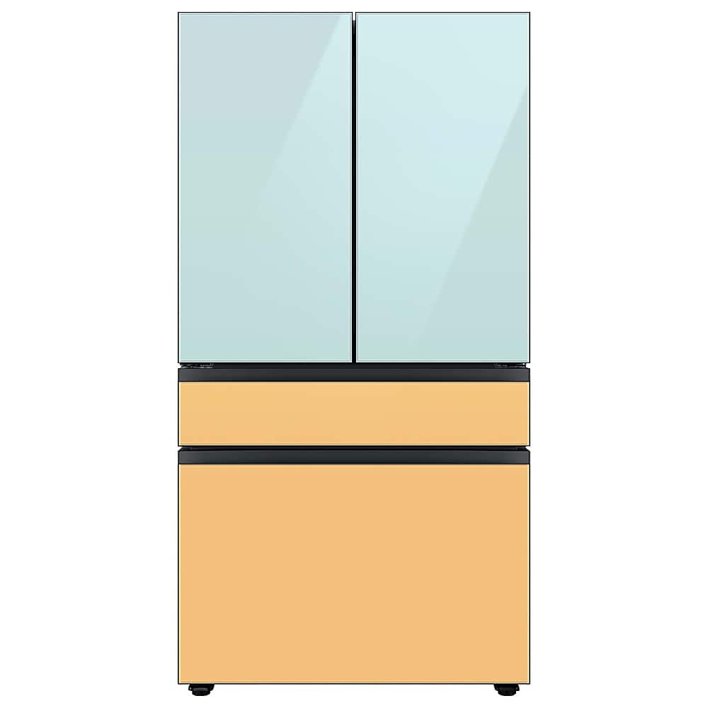 Alt View 18. Samsung - Bespoke 4-Door French Door Refrigerator Panel - Top Panel - Morning Blue Glass.