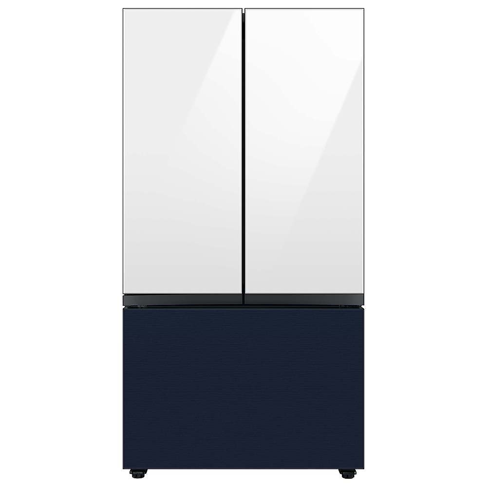 Alt View 11. Samsung - Bespoke 3-Door French Door Refrigerator panel - Bottom Panel - Navy Steel.