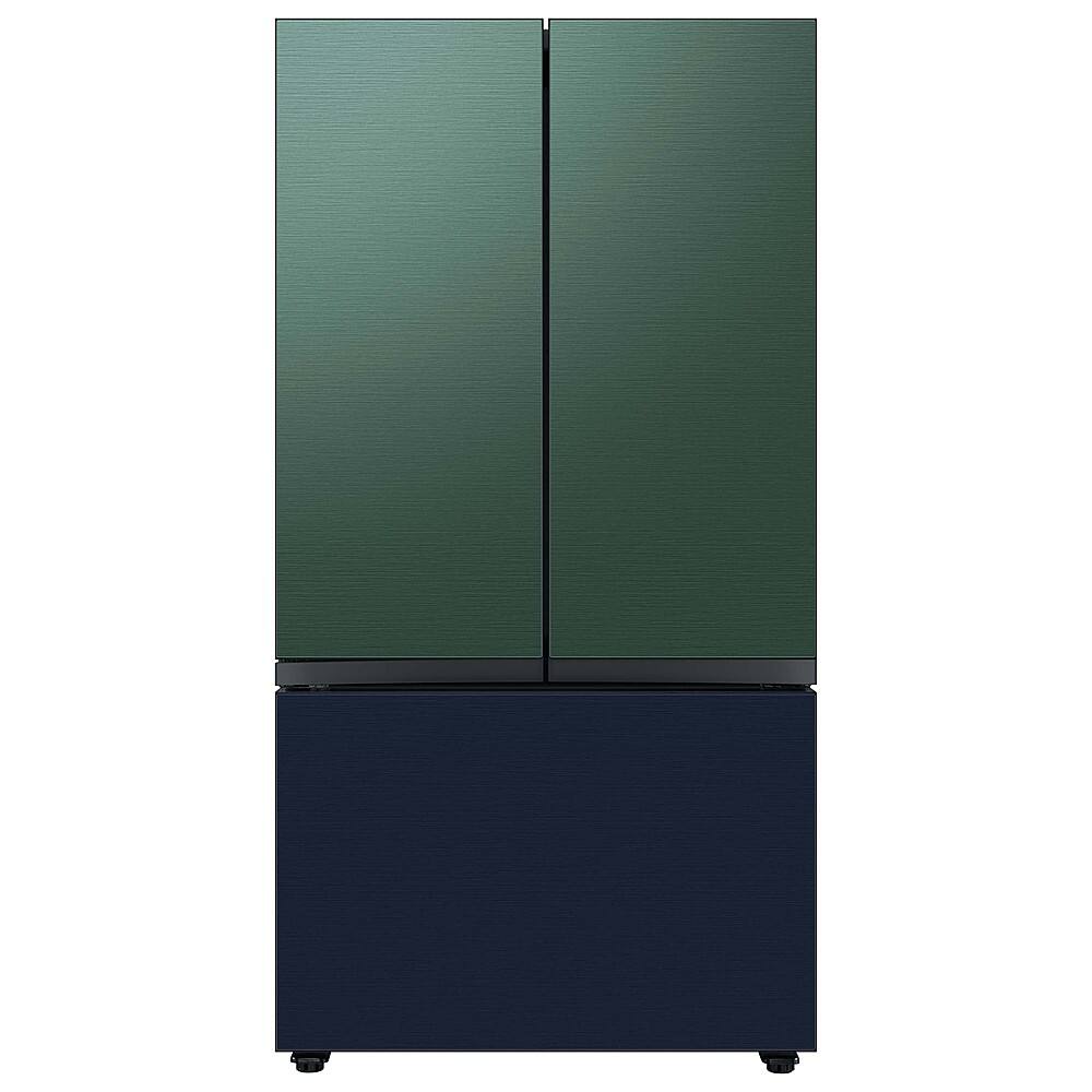 Alt View 16. Samsung - Bespoke 3-Door French Door Refrigerator panel - Bottom Panel - Navy Steel.
