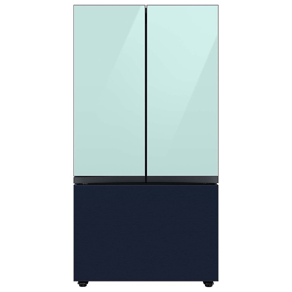 Alt View 18. Samsung - Bespoke 3-Door French Door Refrigerator panel - Bottom Panel - Navy Steel.