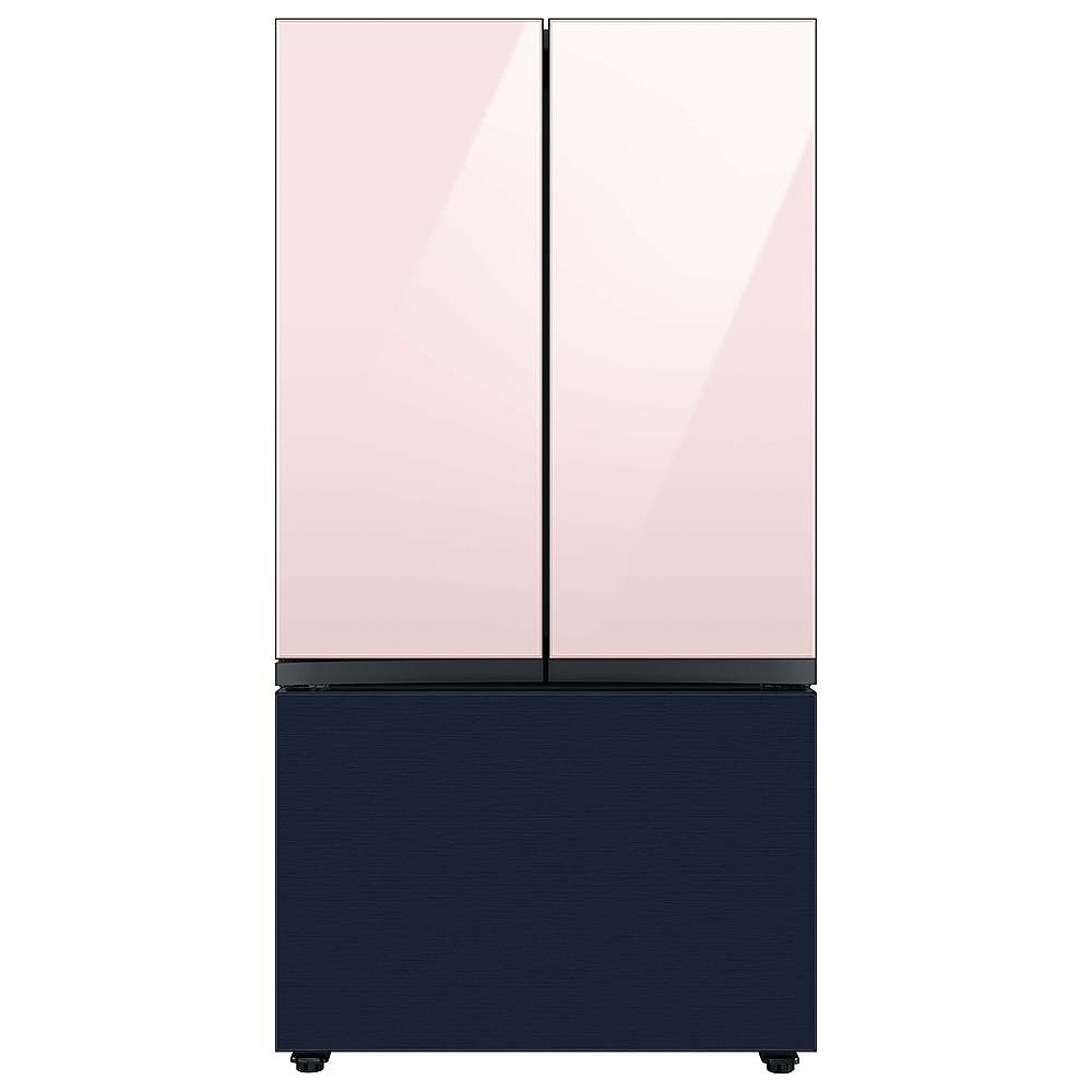 Alt View 21. Samsung - Bespoke 3-Door French Door Refrigerator panel - Bottom Panel - Navy Steel.
