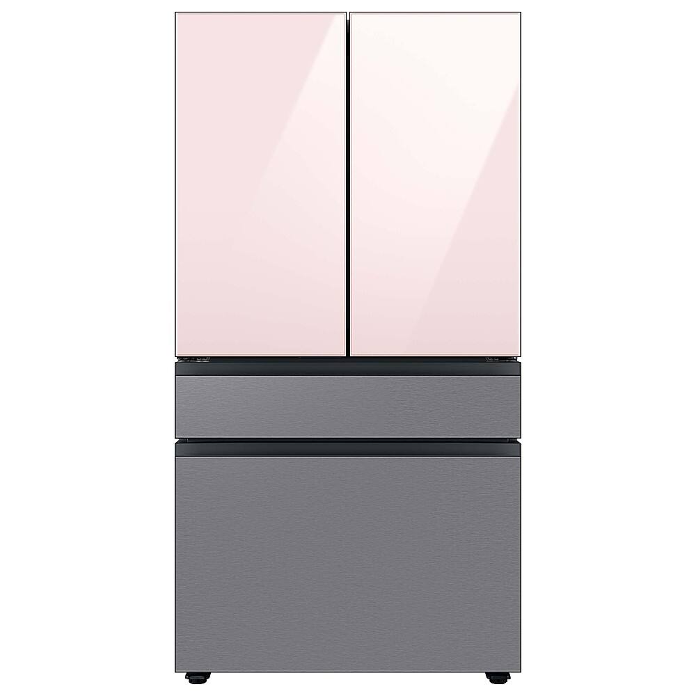 Alt View 12. Samsung - Bespoke 4-Door French Door Refrigerator Panel - Top Panel - Pink Glass.