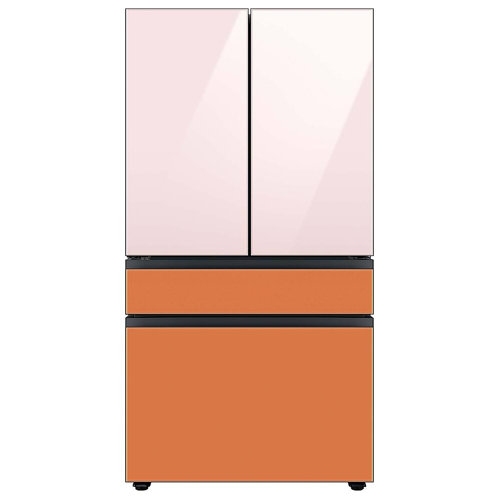 Alt View 17. Samsung - Bespoke 4-Door French Door Refrigerator Panel - Top Panel - Pink Glass.