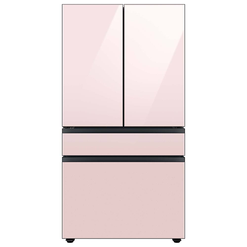 Alt View 19. Samsung - Bespoke 4-Door French Door Refrigerator Panel - Top Panel - Pink Glass.